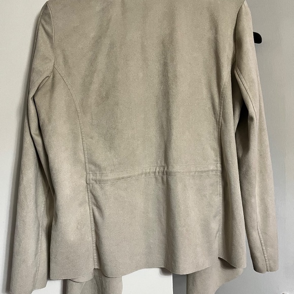 JULES & LEOPOLD XL CREAM SUEDE SOFT THIN LAYERED CARDIGAN - Picture 7 of 8